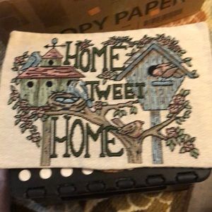 12.5x9 form ready for stuffing “Home Tweet Home” tapestry bird houses